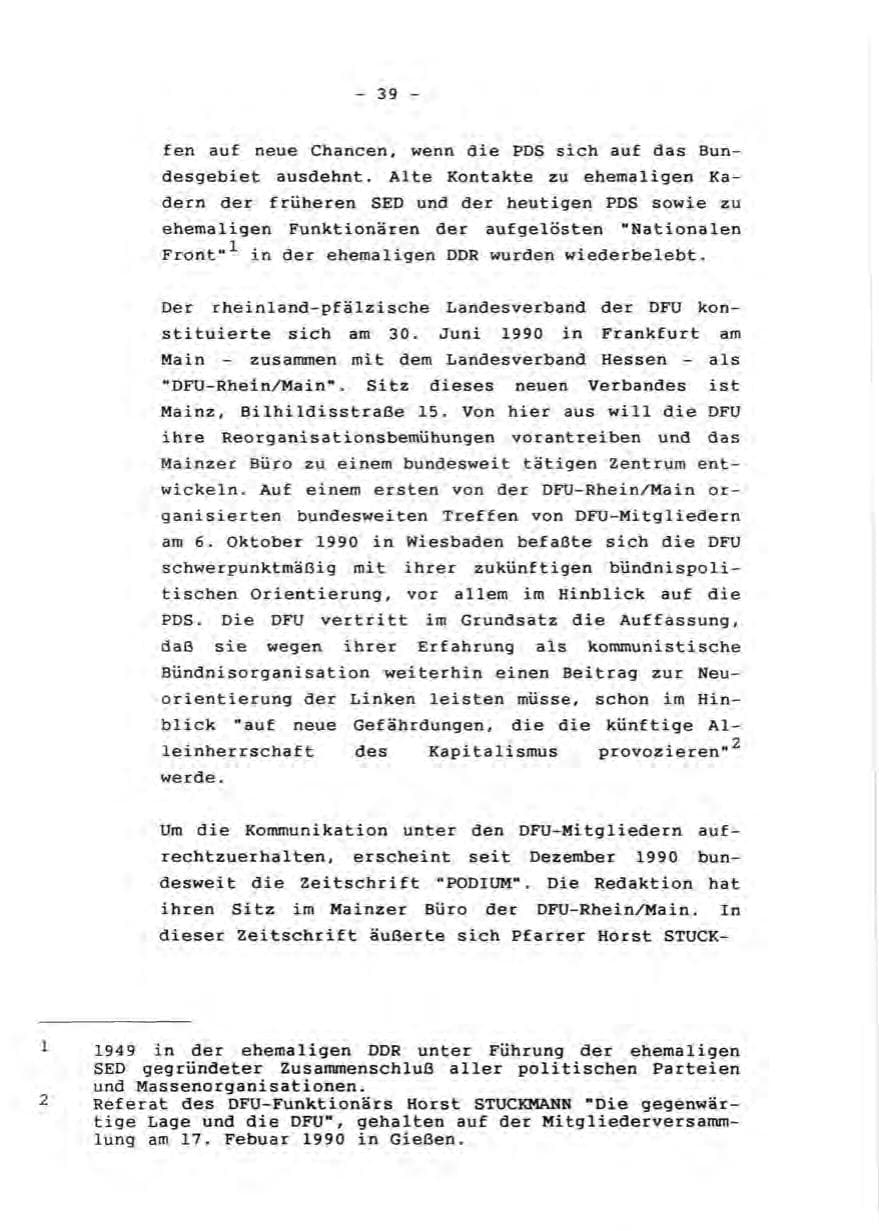 Seite 41 des Verfassungsschutzbericht 1990 Rheinland-Pfalz