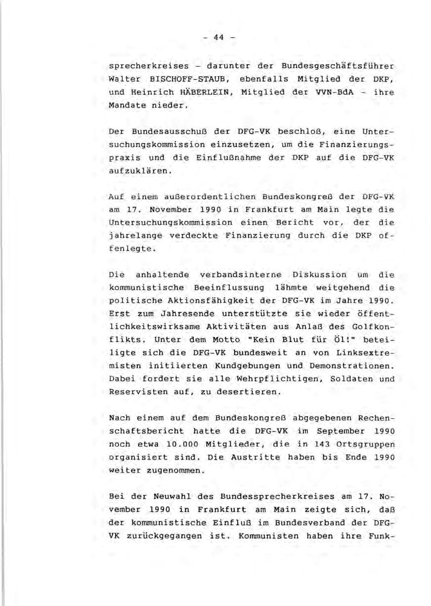Seite 46 des Verfassungsschutzbericht 1990 Rheinland-Pfalz