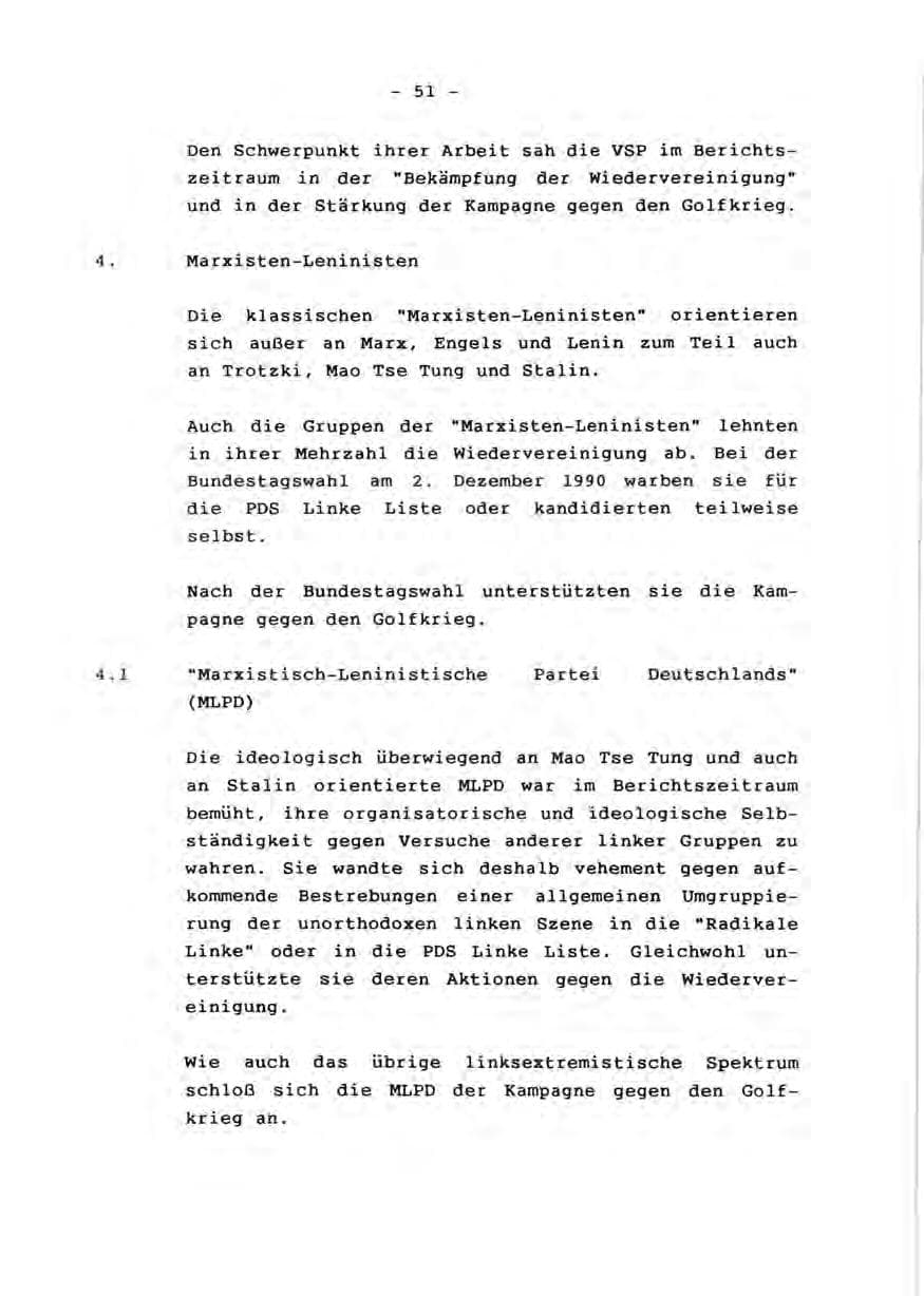 Seite 53 des Verfassungsschutzbericht 1990 Rheinland-Pfalz