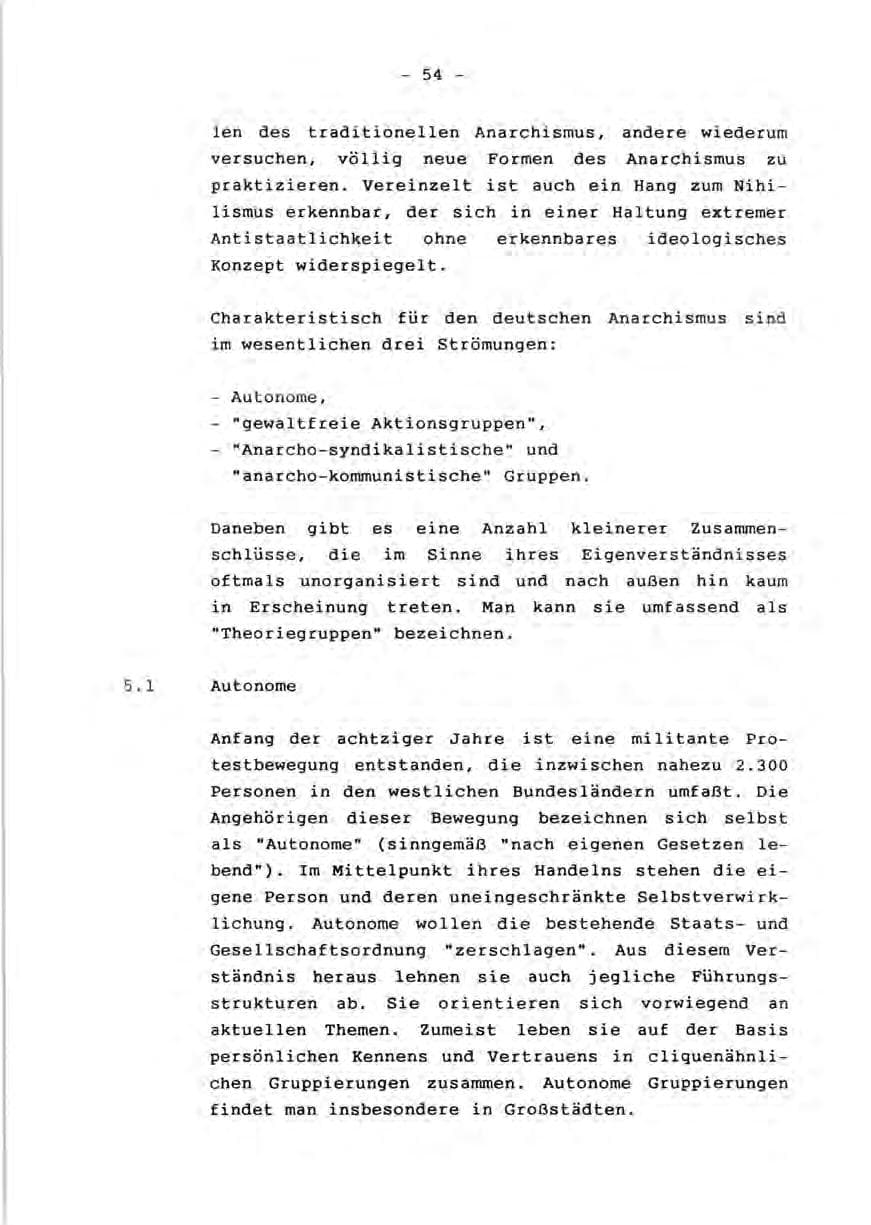 Seite 56 des Verfassungsschutzbericht 1990 Rheinland-Pfalz