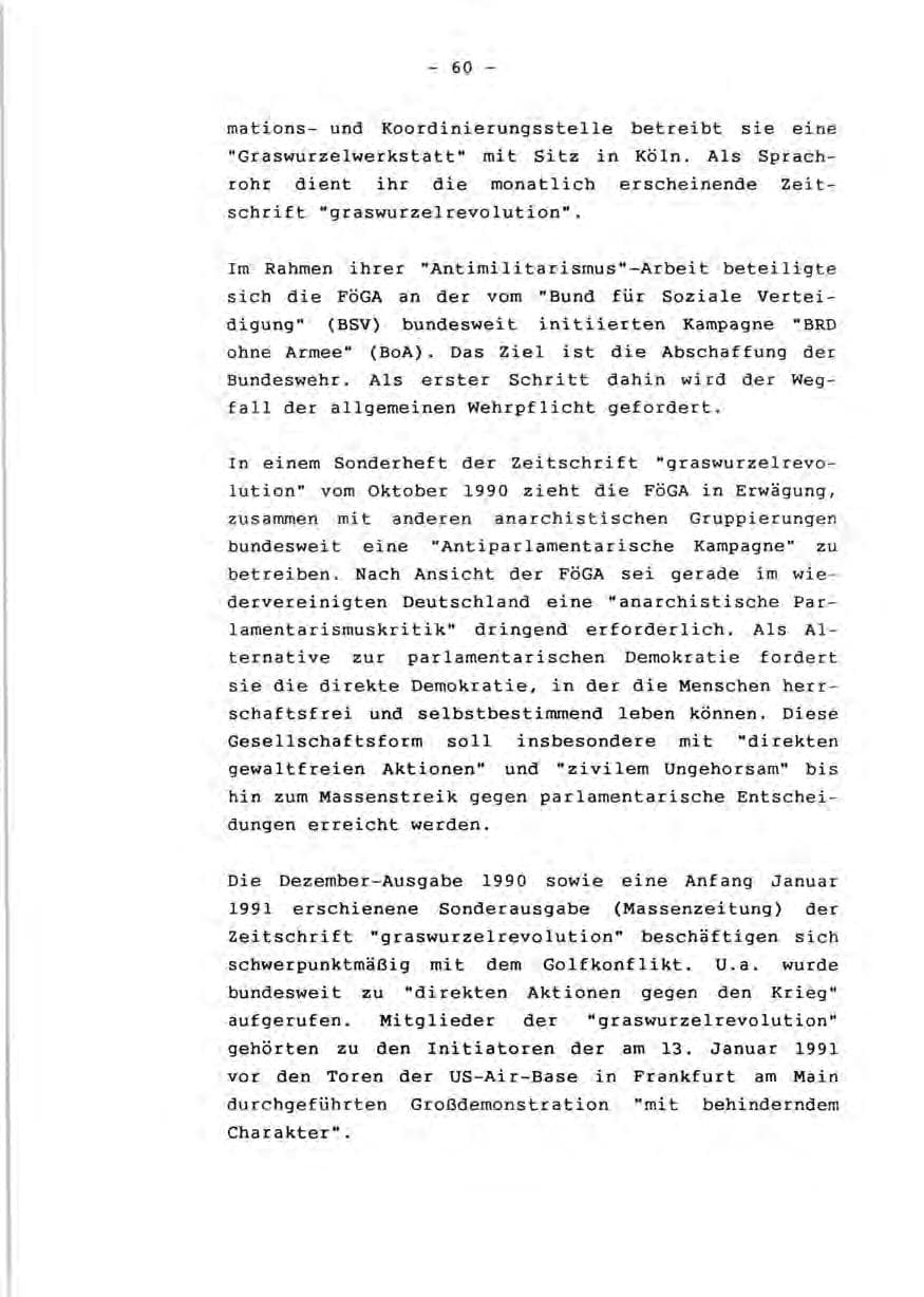 Seite 62 des Verfassungsschutzbericht 1990 Rheinland-Pfalz