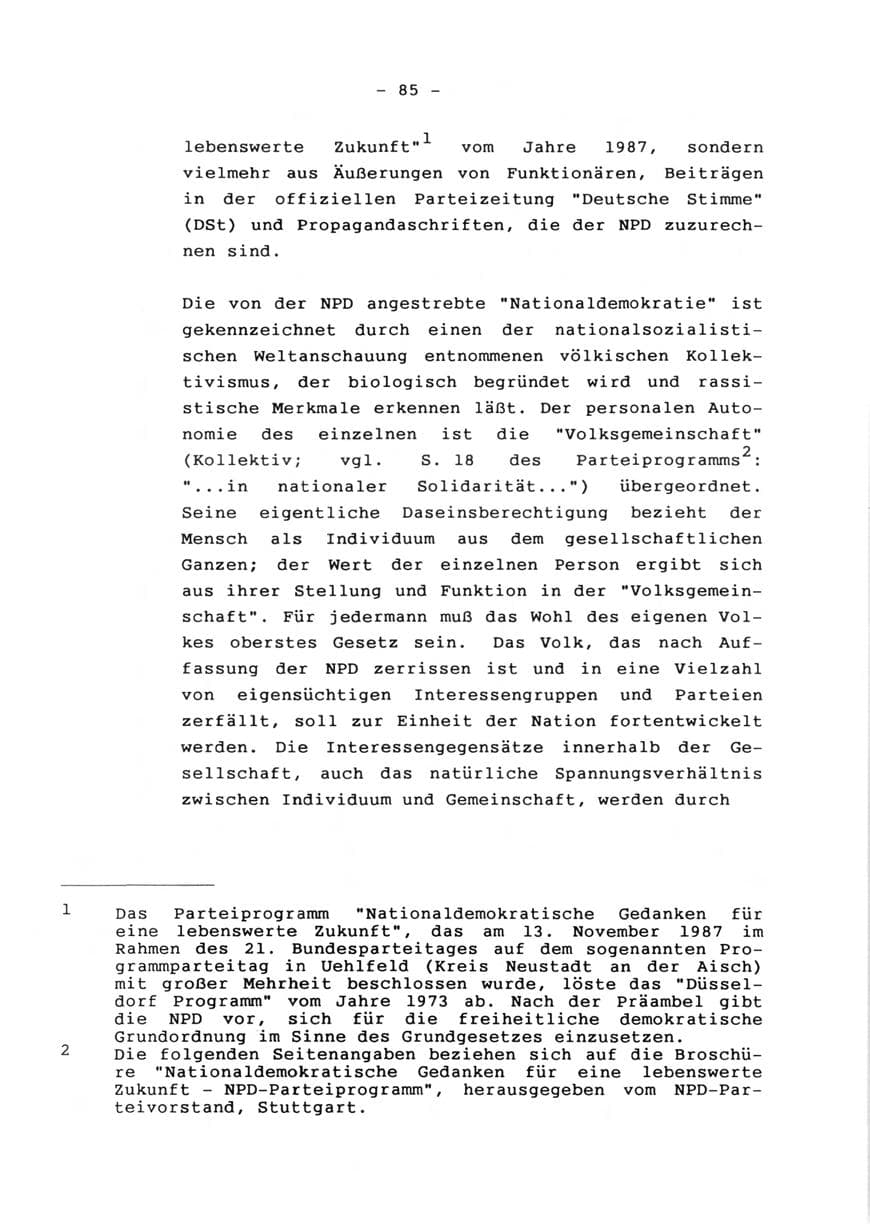 Seite 87 des Verfassungsschutzbericht 1990 Rheinland-Pfalz