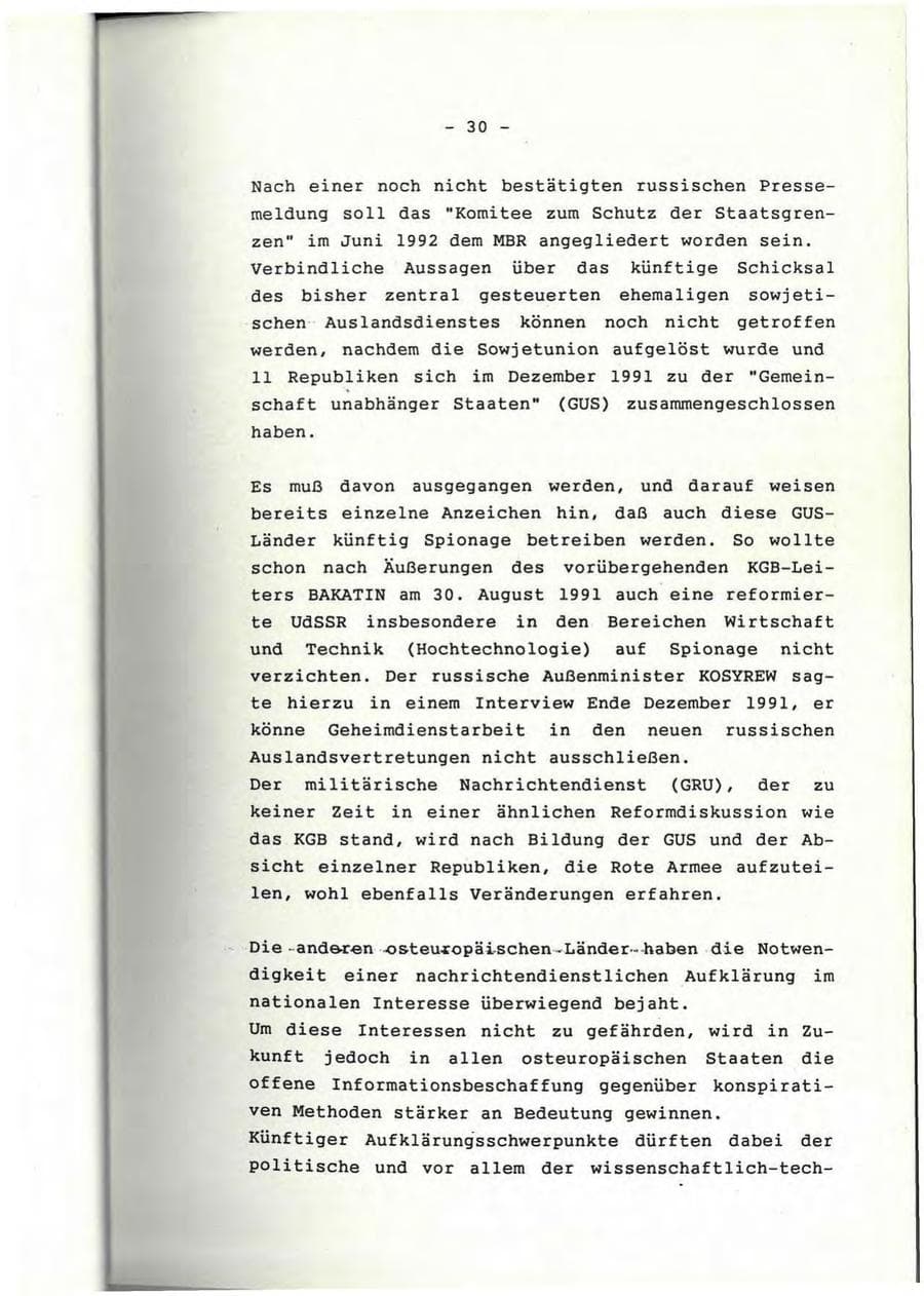 Seite 31 des Verfassungsschutzbericht 1991 Rheinland-Pfalz