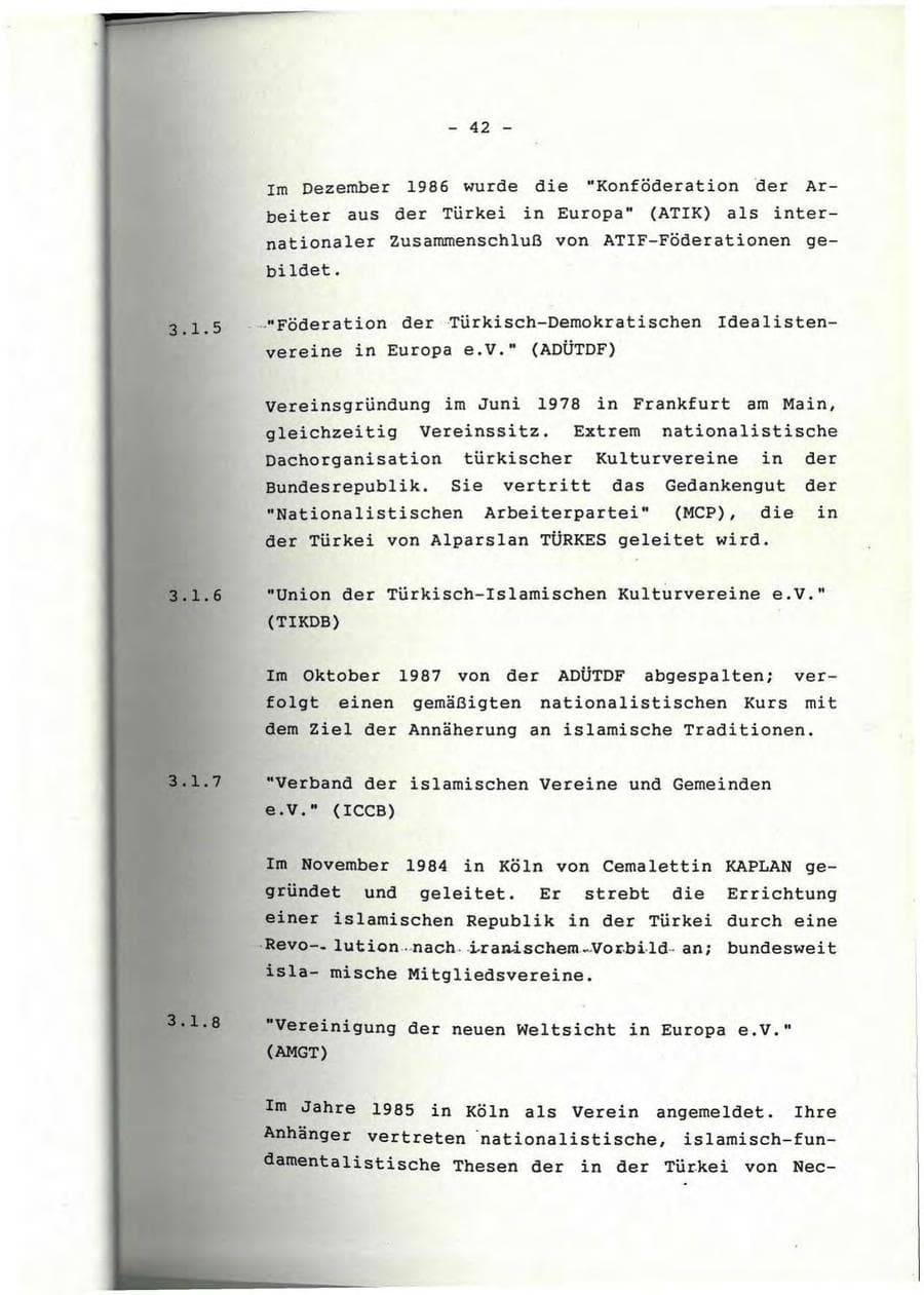Seite 43 des Verfassungsschutzbericht 1991 Rheinland-Pfalz