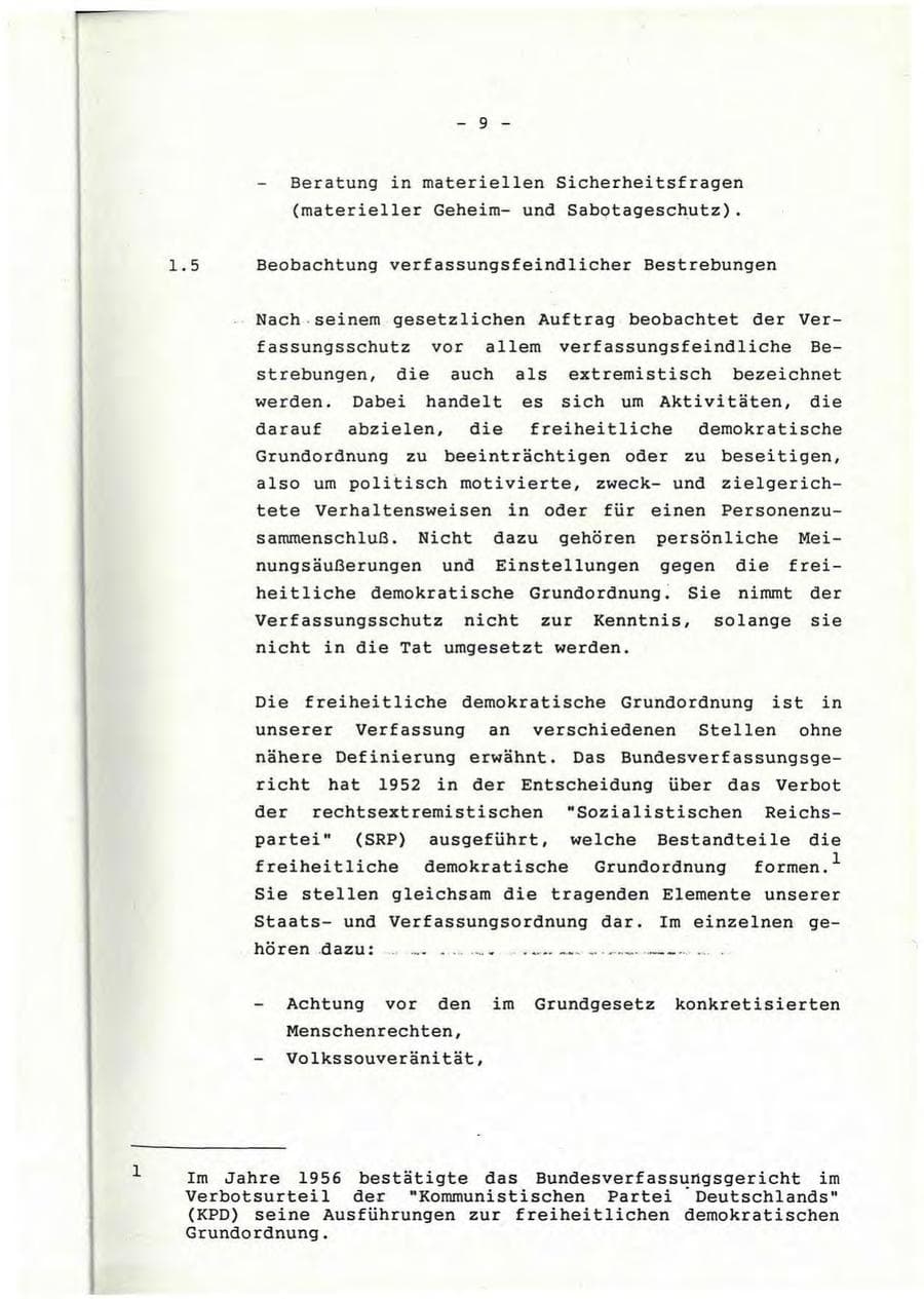 Seite 10 des Verfassungsschutzbericht 1991 Rheinland-Pfalz