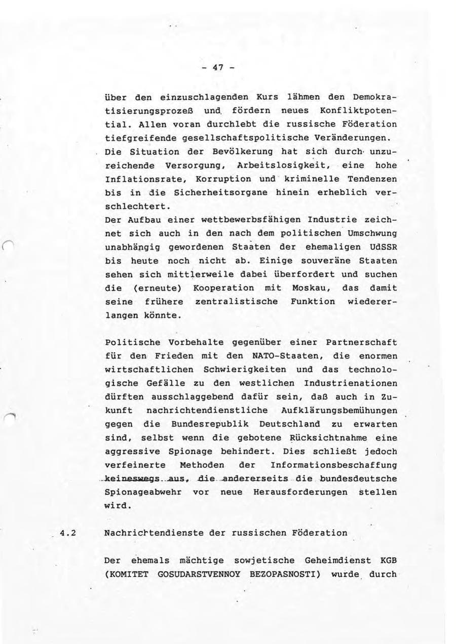 Seite 47 des Verfassungsschutzbericht 1993 Rheinland-Pfalz