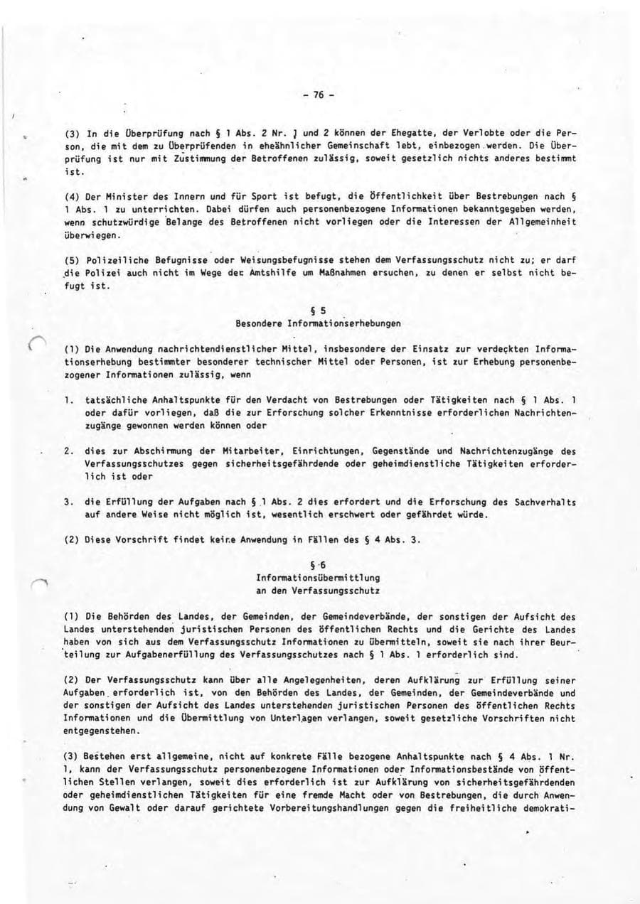 Seite 76 des Verfassungsschutzbericht 1993 Rheinland-Pfalz