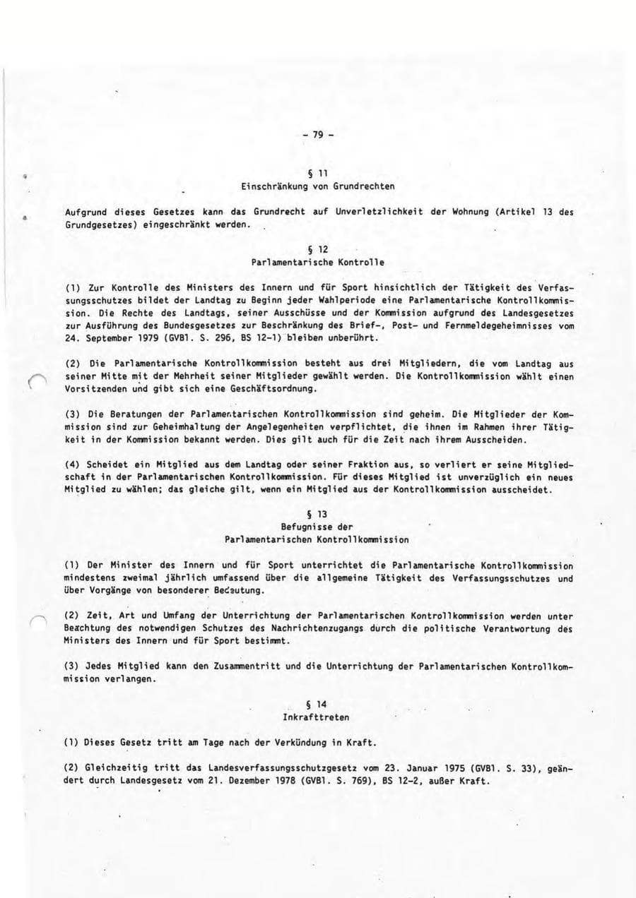 Seite 79 des Verfassungsschutzbericht 1993 Rheinland-Pfalz