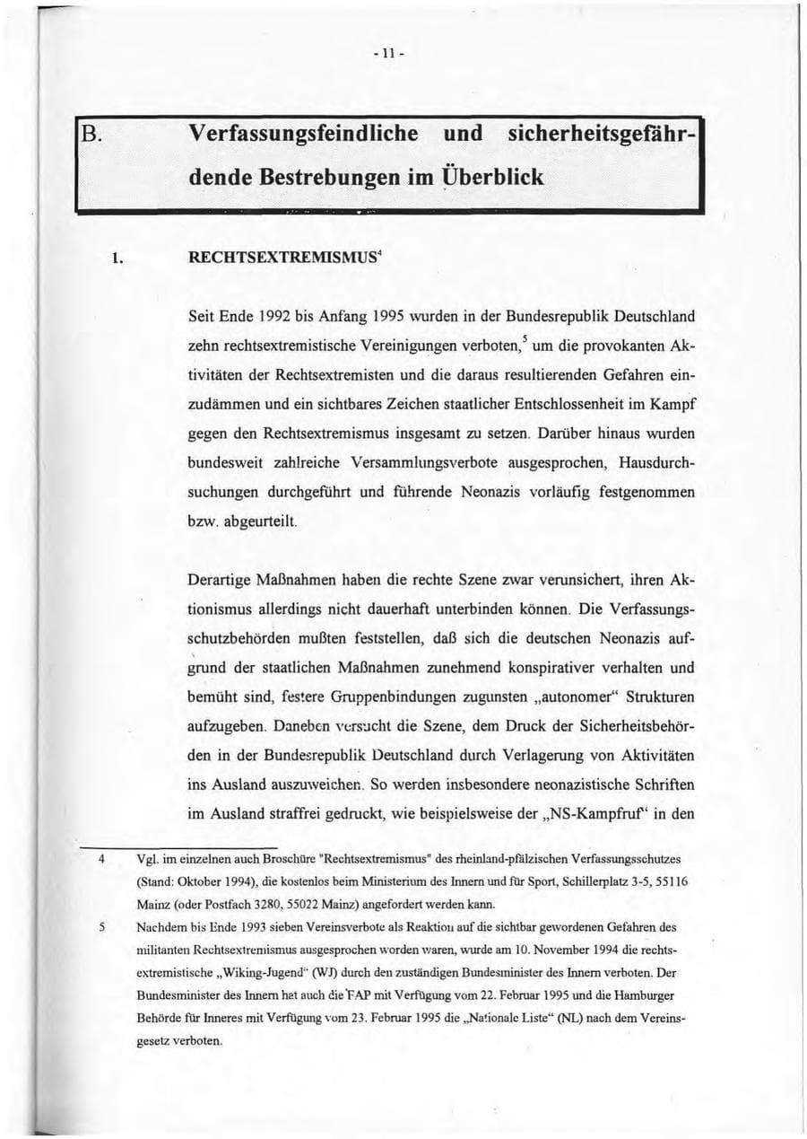 Seite 12 des Verfassungsschutzbericht 1994 Rheinland-Pfalz