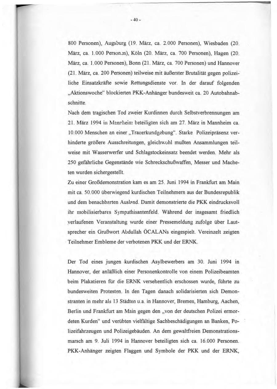 Seite 41 des Verfassungsschutzbericht 1994 Rheinland-Pfalz