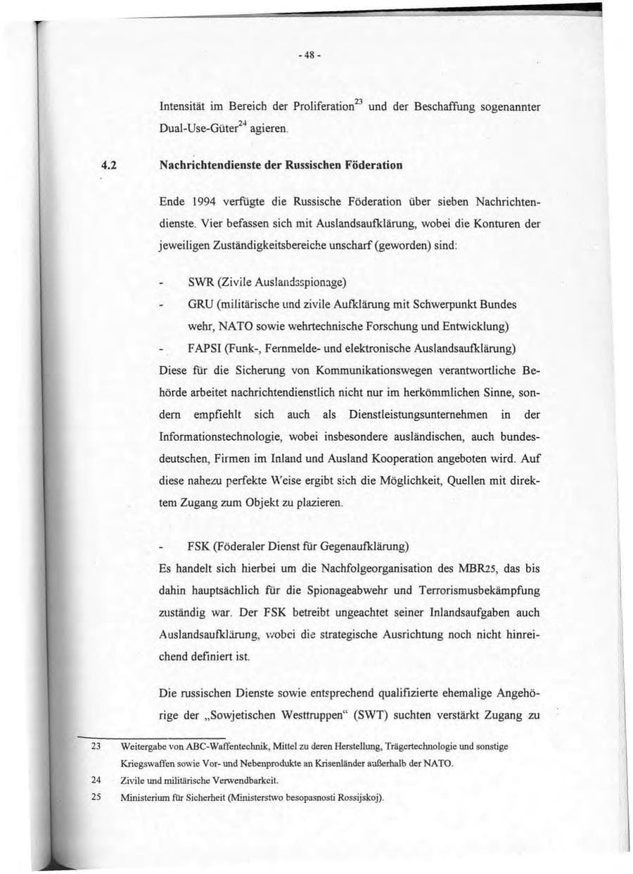 Seite 49 des Verfassungsschutzbericht 1994 Rheinland-Pfalz