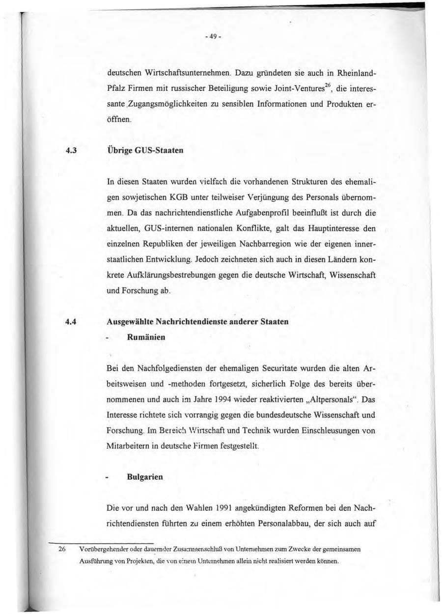 Seite 50 des Verfassungsschutzbericht 1994 Rheinland-Pfalz