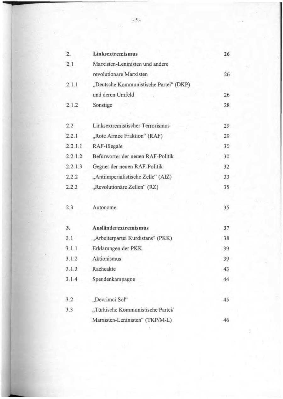 Seite 6 des Verfassungsschutzbericht 1994 Rheinland-Pfalz