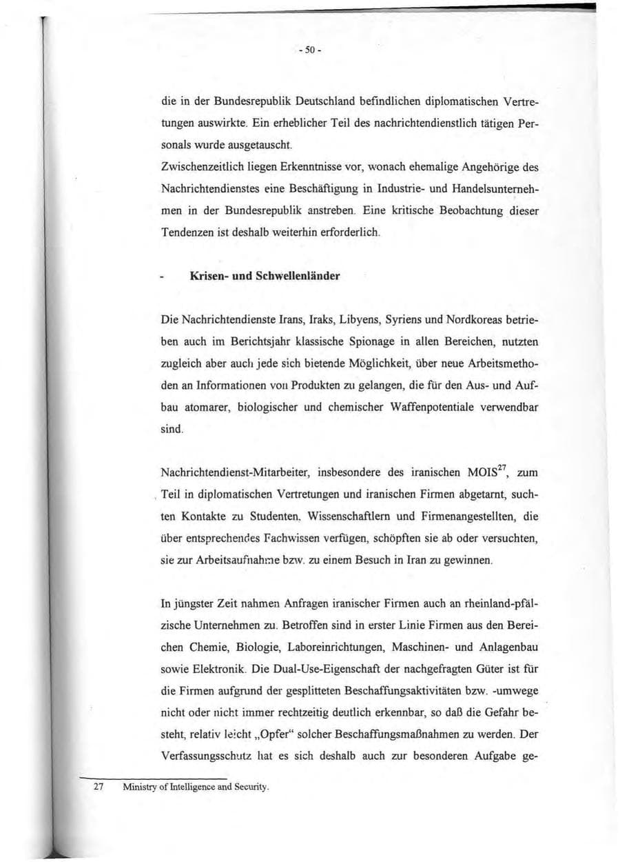 Seite 51 des Verfassungsschutzbericht 1994 Rheinland-Pfalz