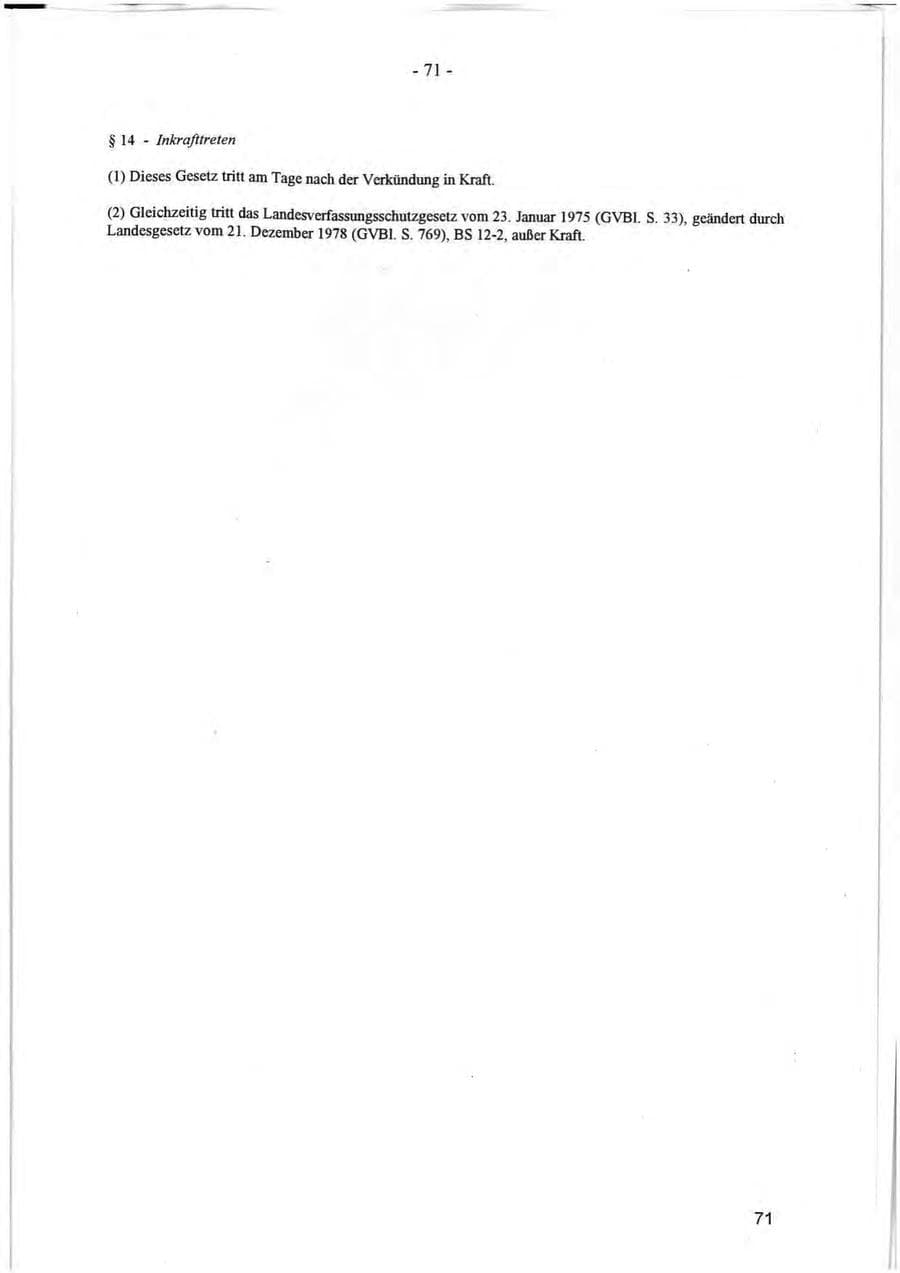 Seite 71 des Verfassungsschutzbericht 1994 Rheinland-Pfalz