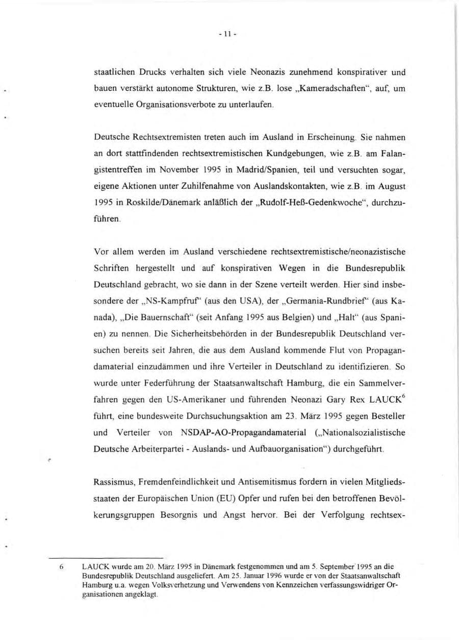 Seite 13 des Verfassungsschutzbericht 1995 Rheinland-Pfalz
