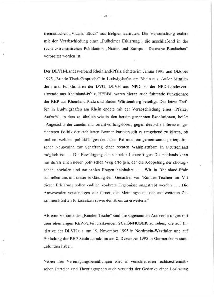Seite 28 des Verfassungsschutzbericht 1995 Rheinland-Pfalz