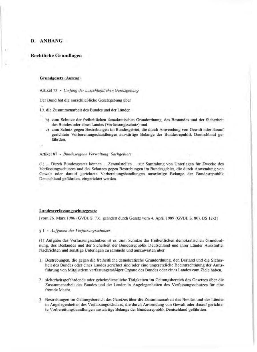 Seite 73 des Verfassungsschutzbericht 1995 Rheinland-Pfalz