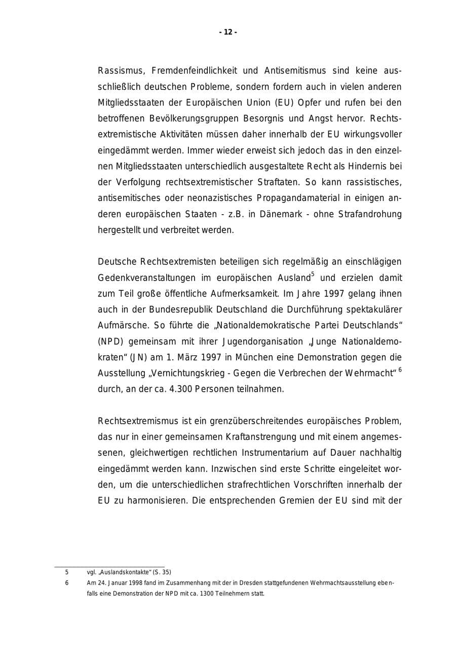 Seite 13 des Verfassungsschutzbericht 1997 Rheinland-Pfalz