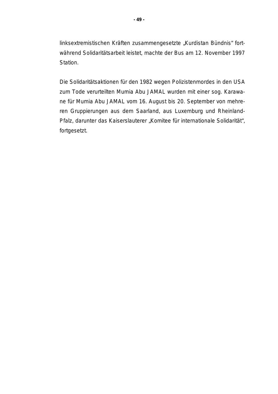 Seite 50 des Verfassungsschutzbericht 1997 Rheinland-Pfalz
