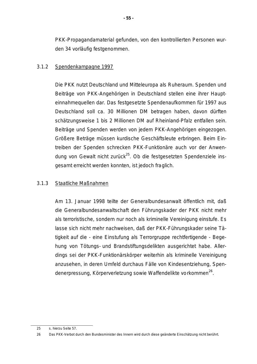 Seite 56 des Verfassungsschutzbericht 1997 Rheinland-Pfalz