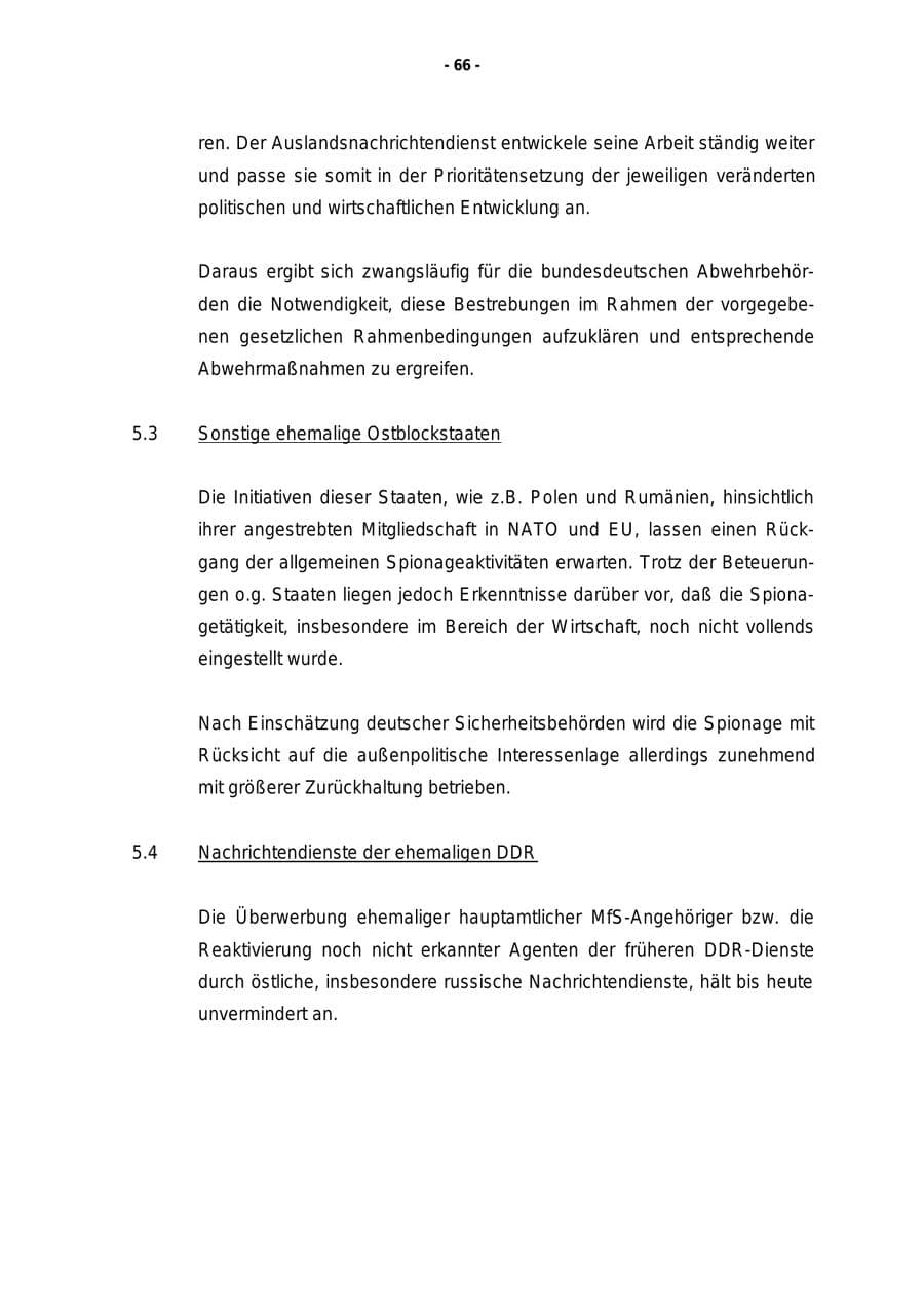 Seite 67 des Verfassungsschutzbericht 1997 Rheinland-Pfalz