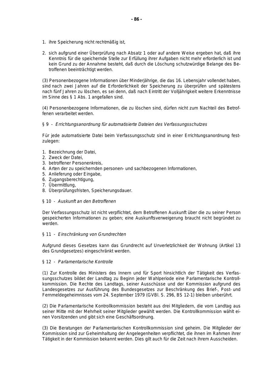 Seite 87 des Verfassungsschutzbericht 1997 Rheinland-Pfalz