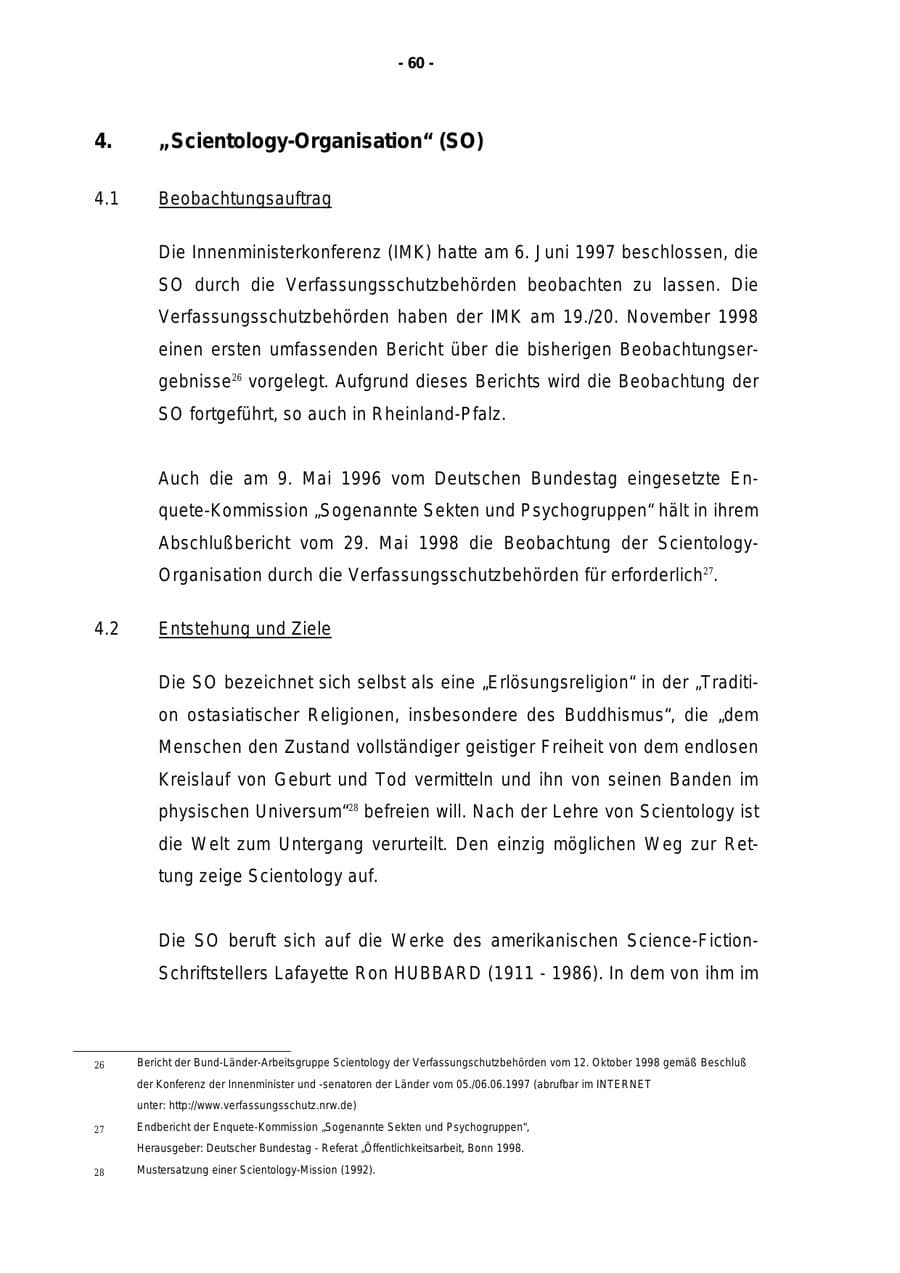 Seite 61 des Verfassungsschutzbericht 1998 Rheinland-Pfalz