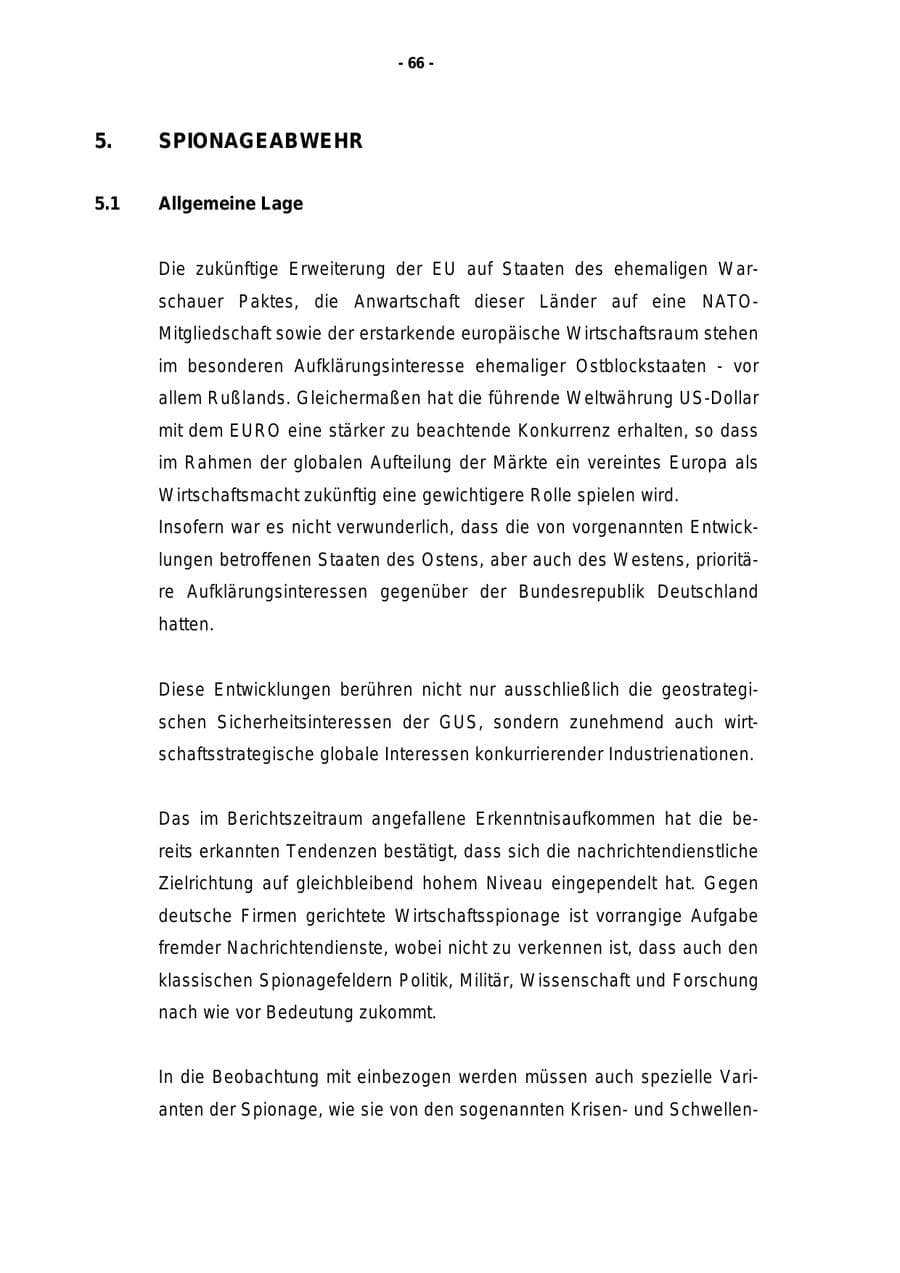 Seite 67 des Verfassungsschutzbericht 1998 Rheinland-Pfalz