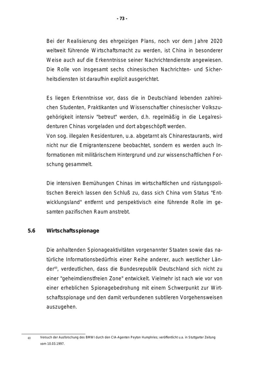 Seite 74 des Verfassungsschutzbericht 1998 Rheinland-Pfalz