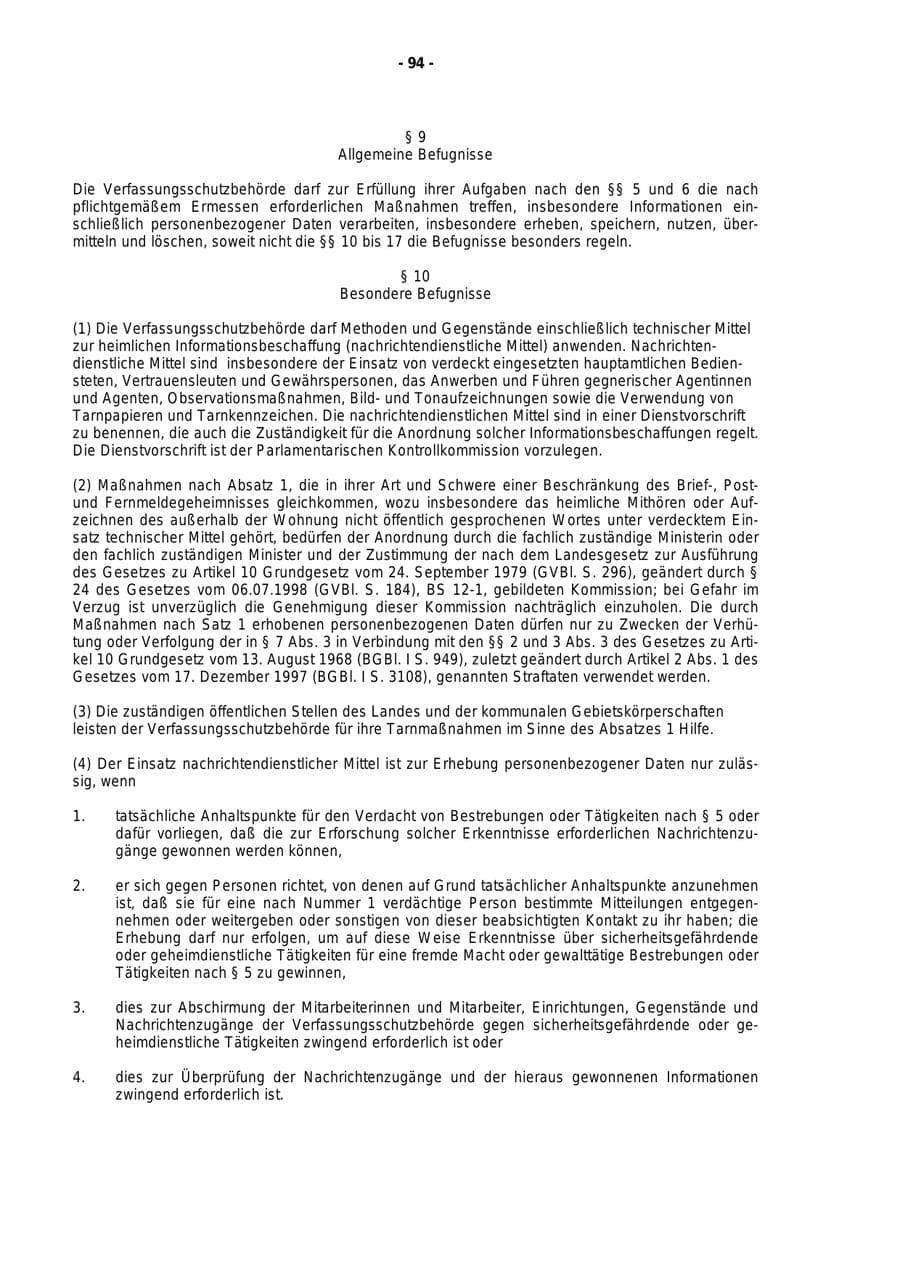 Seite 95 des Verfassungsschutzbericht 1998 Rheinland-Pfalz