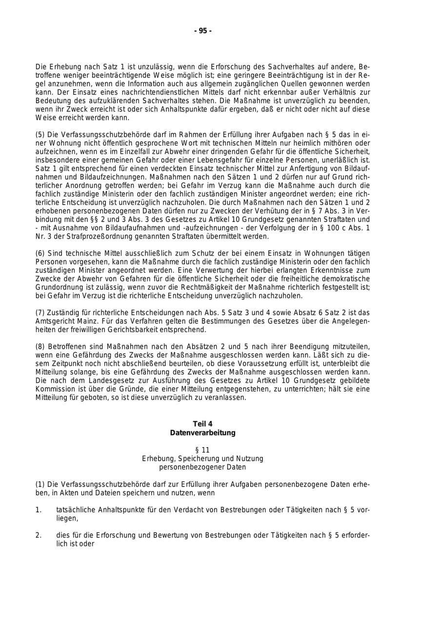 Seite 96 des Verfassungsschutzbericht 1998 Rheinland-Pfalz