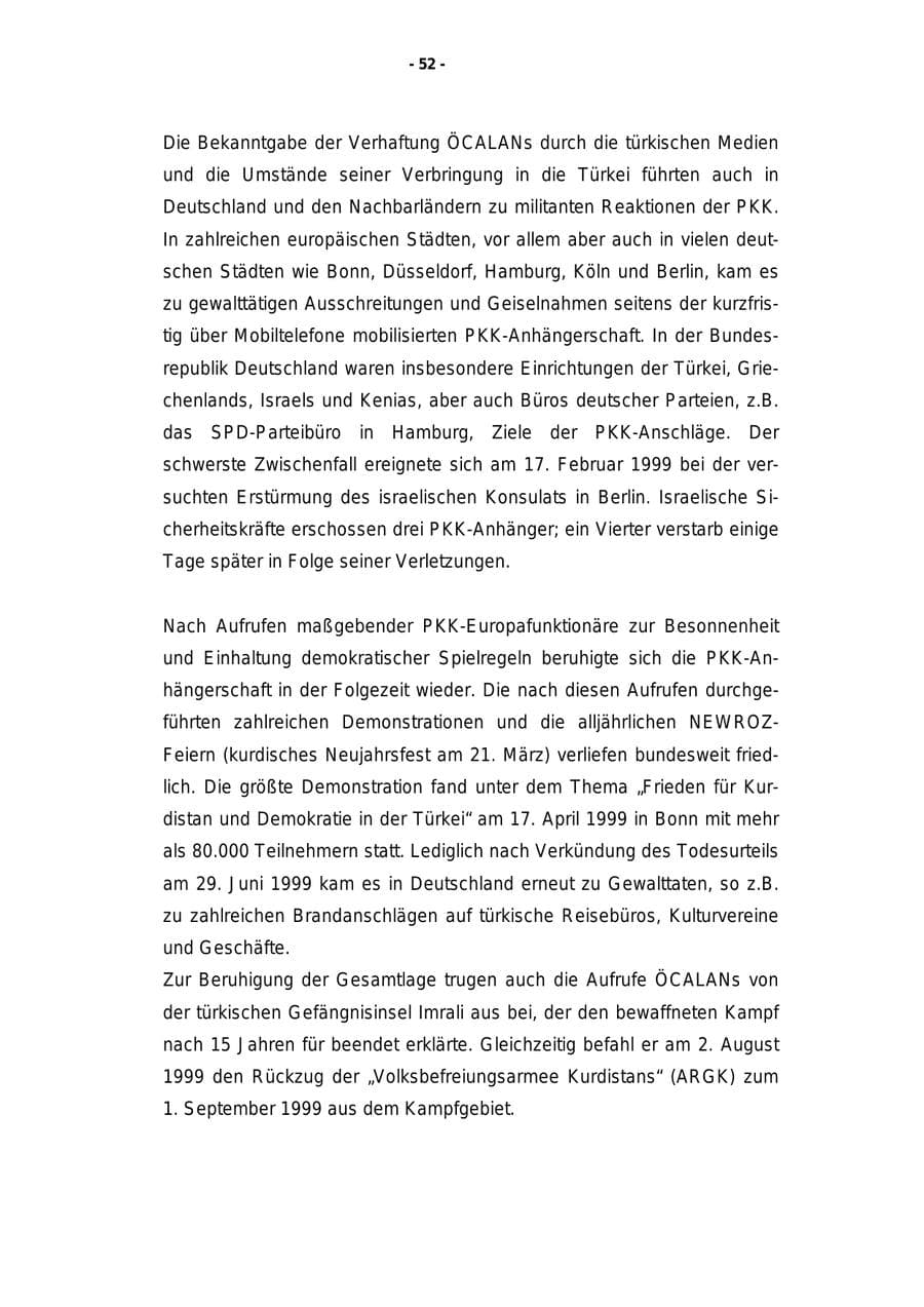 Seite 53 des Verfassungsschutzbericht 1999 Rheinland-Pfalz