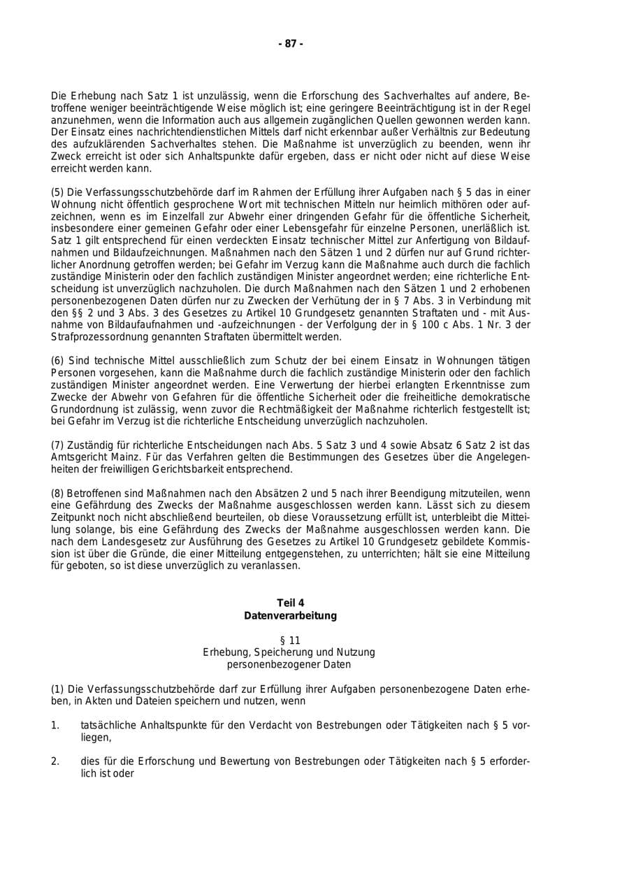 Seite 88 des Verfassungsschutzbericht 1999 Rheinland-Pfalz
