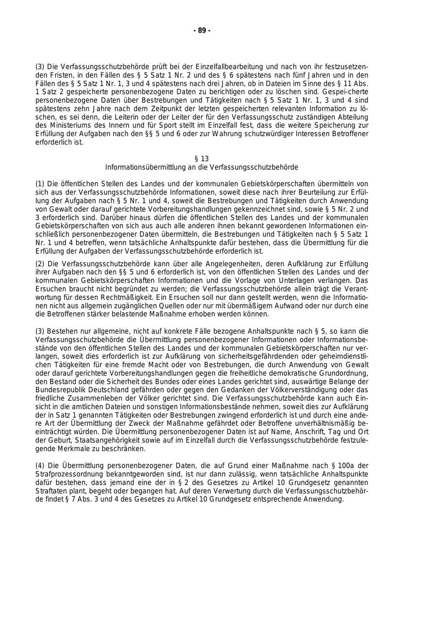 Seite 90 des Verfassungsschutzbericht 1999 Rheinland-Pfalz