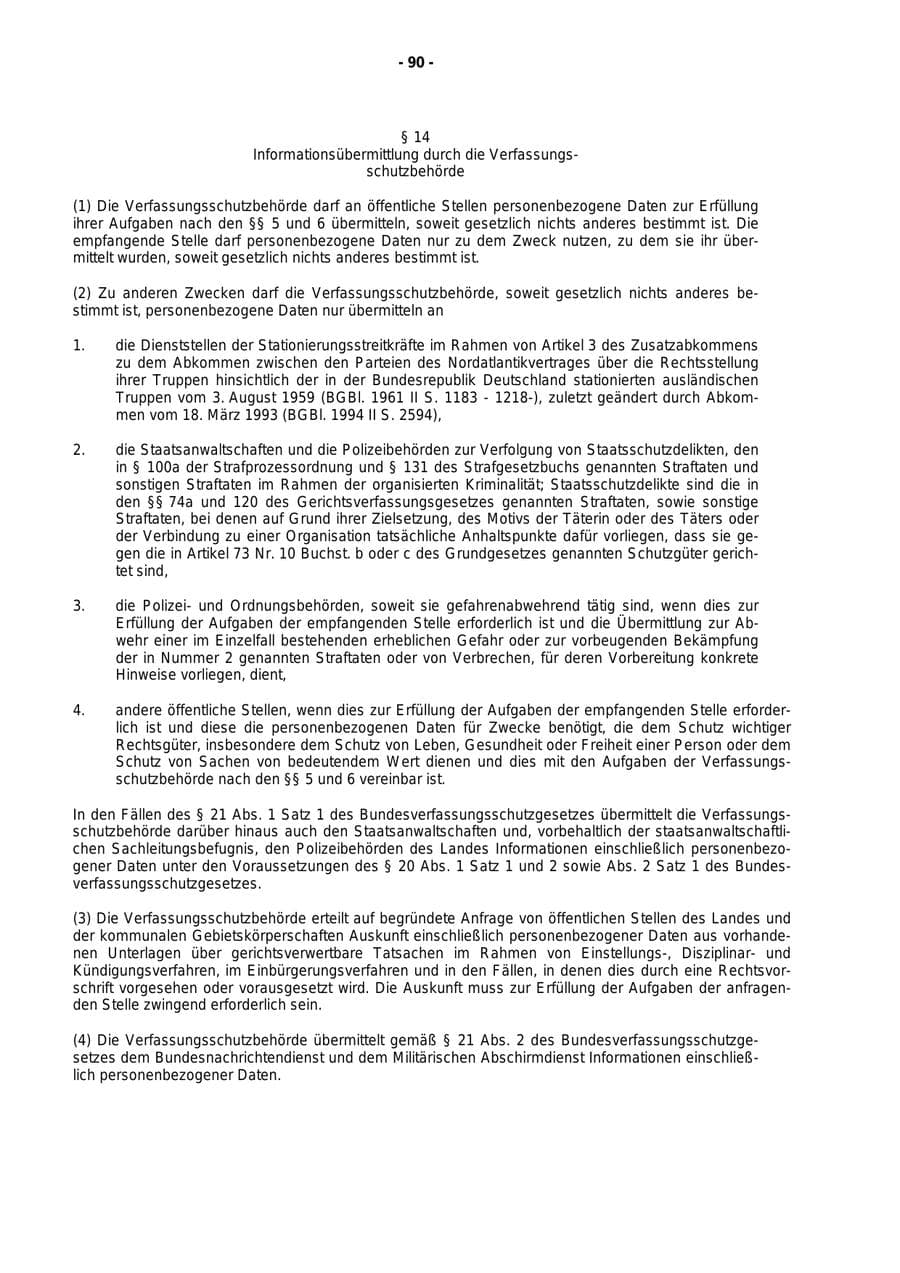 Seite 91 des Verfassungsschutzbericht 1999 Rheinland-Pfalz