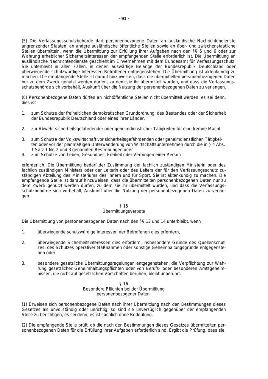 Seite 92 des Verfassungsschutzbericht 1999 Rheinland-Pfalz