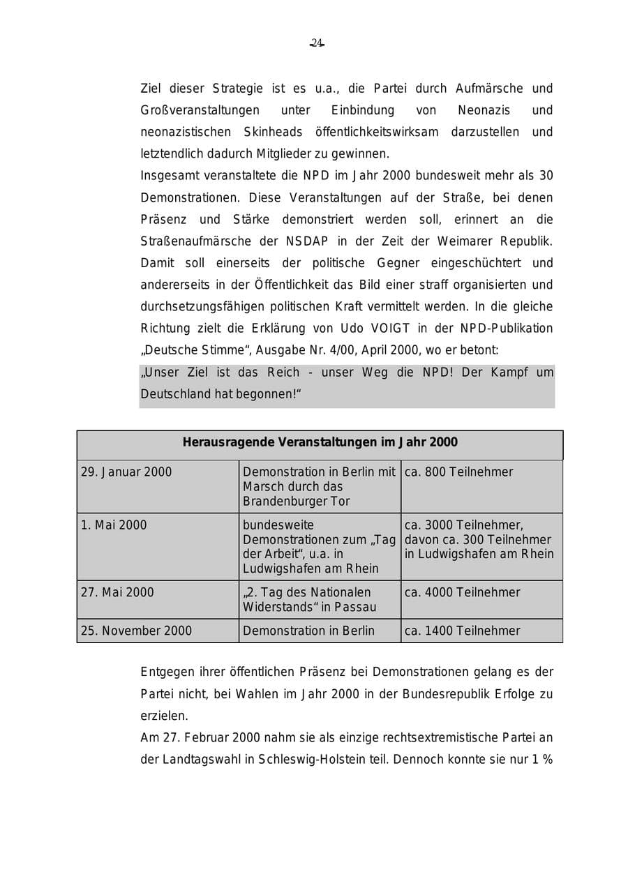 Seite 25 des Verfassungsschutzbericht 2000 Rheinland-Pfalz