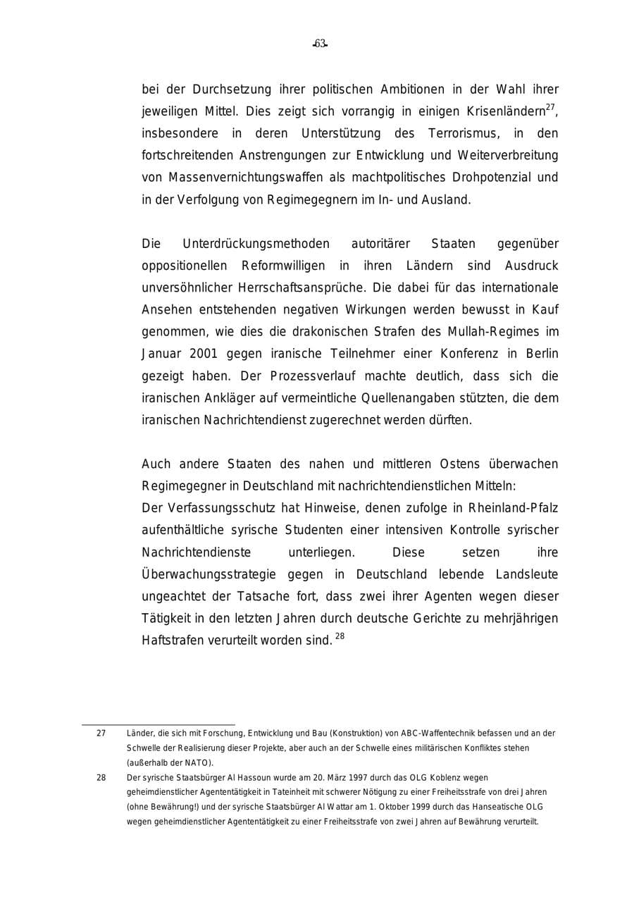 Seite 64 des Verfassungsschutzbericht 2000 Rheinland-Pfalz
