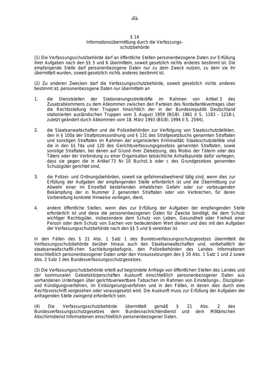 Seite 93 des Verfassungsschutzbericht 2000 Rheinland-Pfalz