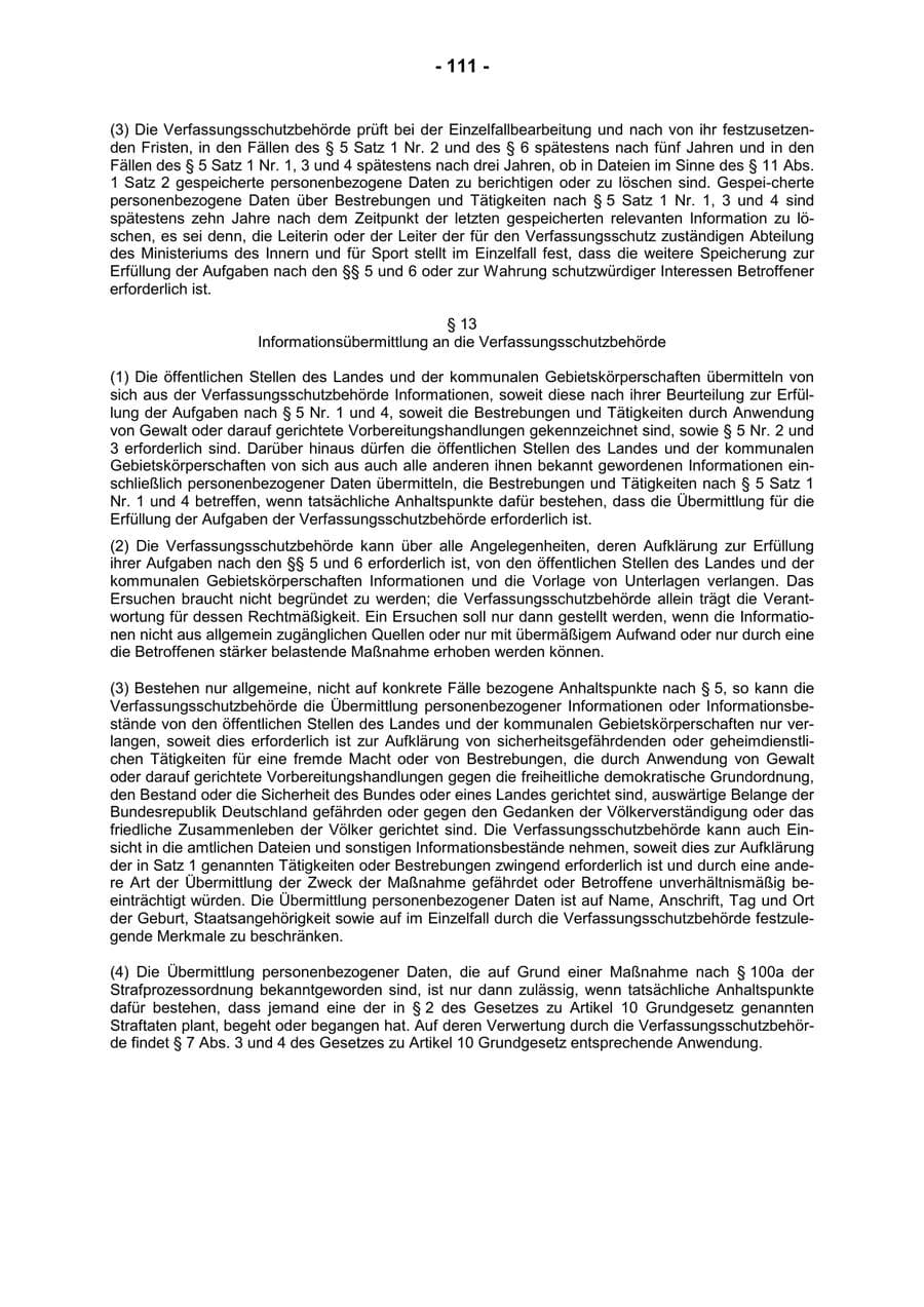 Seite 113 des Verfassungsschutzbericht 2001 Rheinland-Pfalz