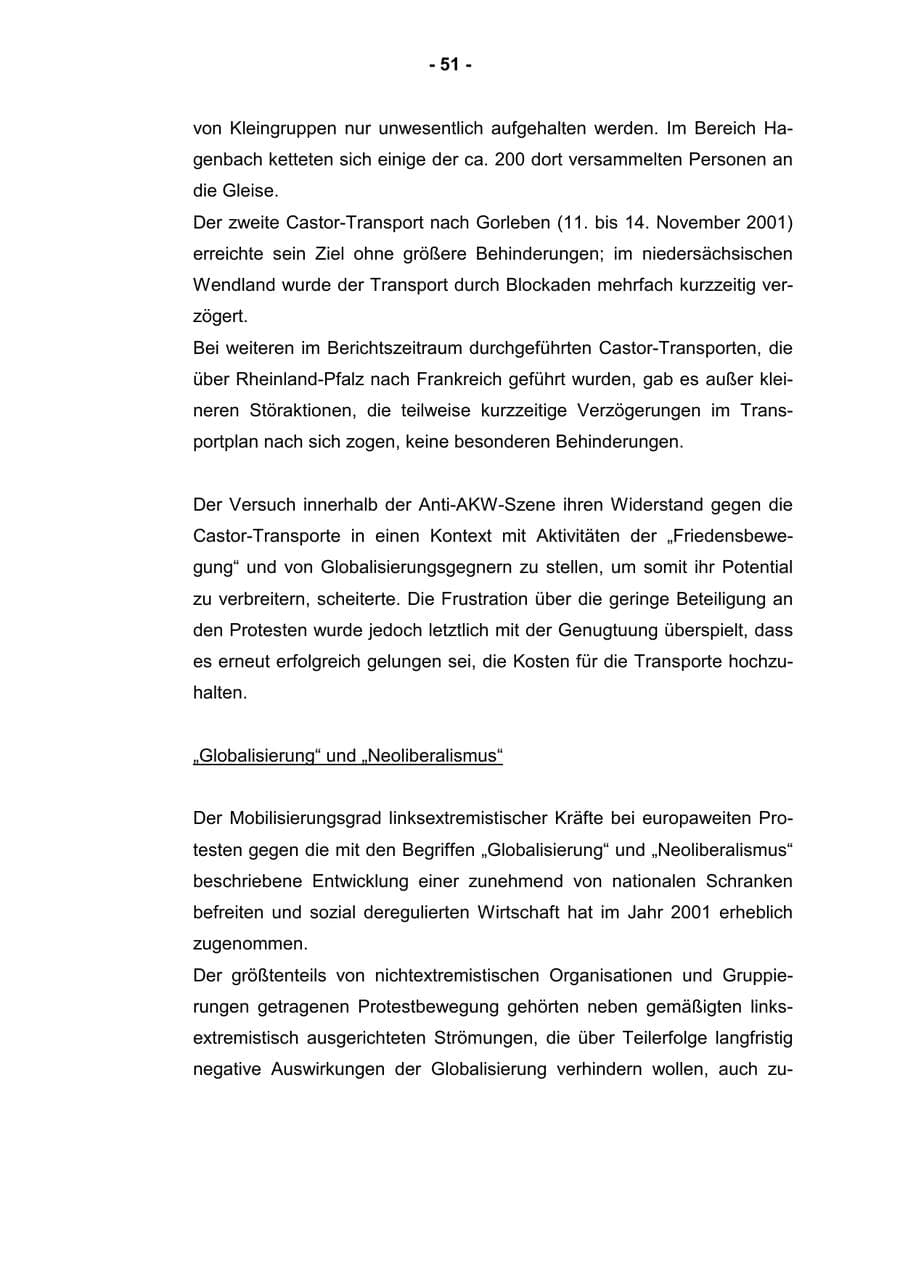 Seite 53 des Verfassungsschutzbericht 2001 Rheinland-Pfalz