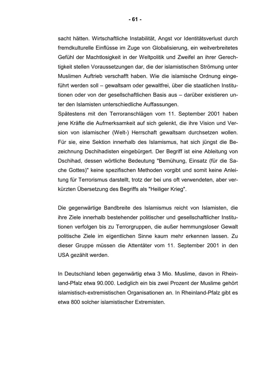 Seite 63 des Verfassungsschutzbericht 2001 Rheinland-Pfalz