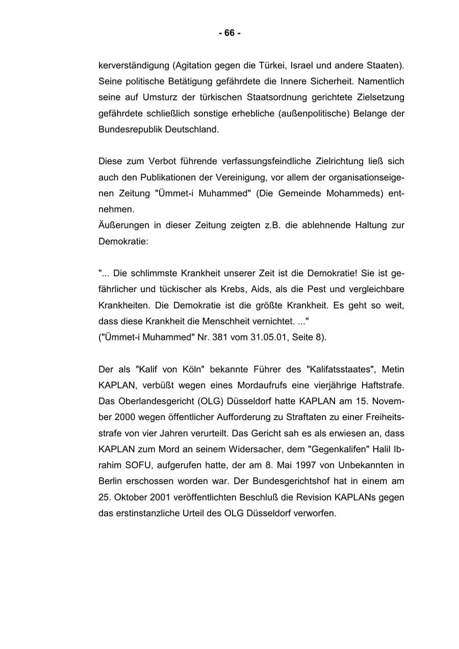 Seite 68 des Verfassungsschutzbericht 2001 Rheinland-Pfalz