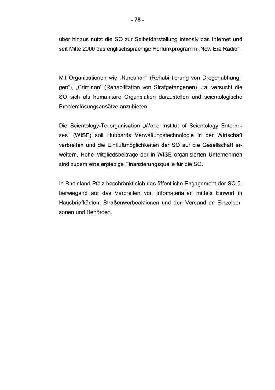 Seite 80 des Verfassungsschutzbericht 2001 Rheinland-Pfalz