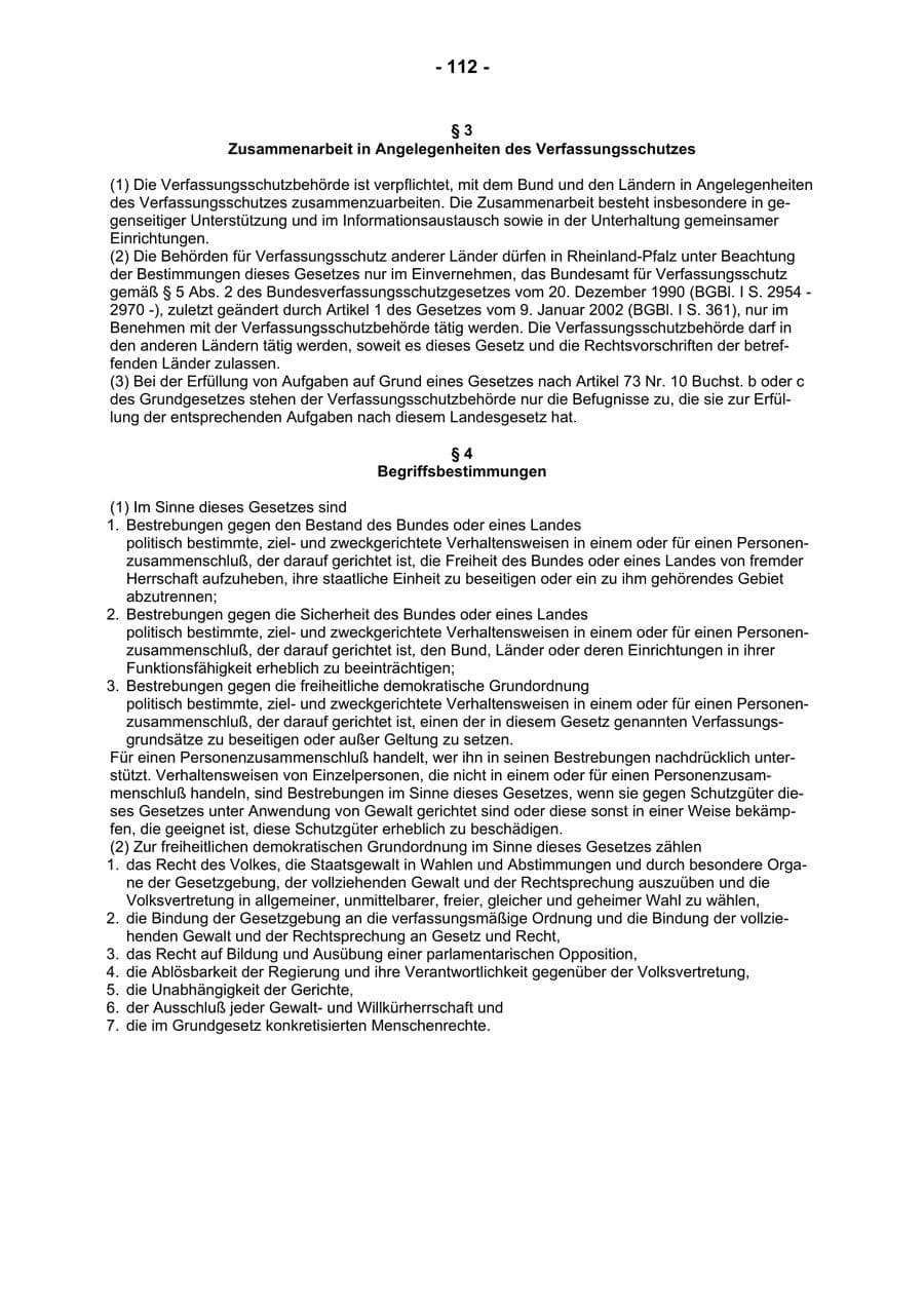 Seite 114 des Verfassungsschutzbericht 2002 Rheinland-Pfalz