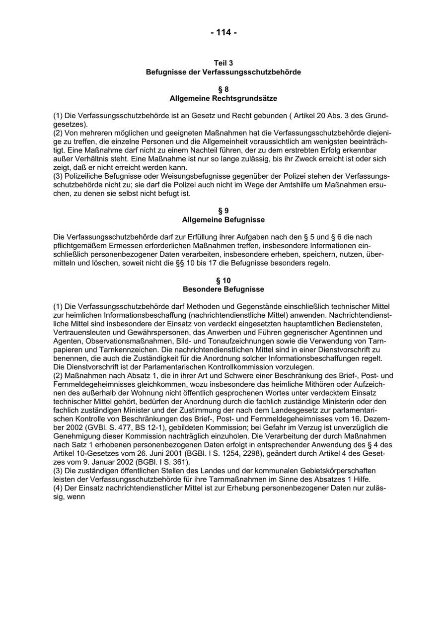 Seite 116 des Verfassungsschutzbericht 2002 Rheinland-Pfalz