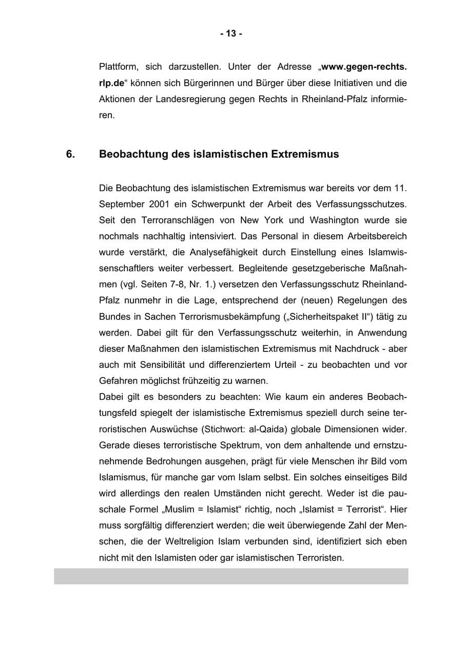Seite 15 des Verfassungsschutzbericht 2002 Rheinland-Pfalz