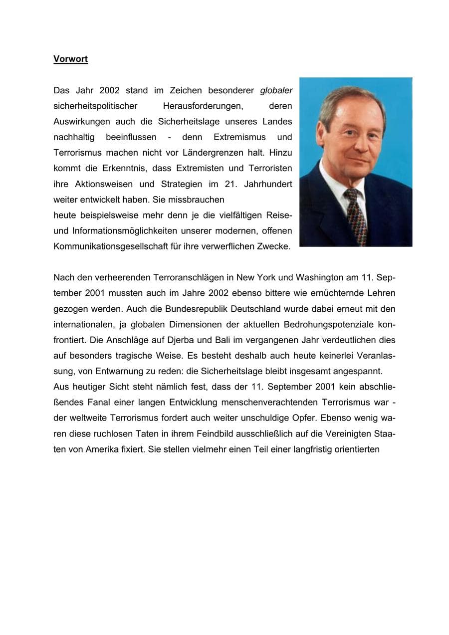 Seite 3 des Verfassungsschutzbericht 2002 Rheinland-Pfalz