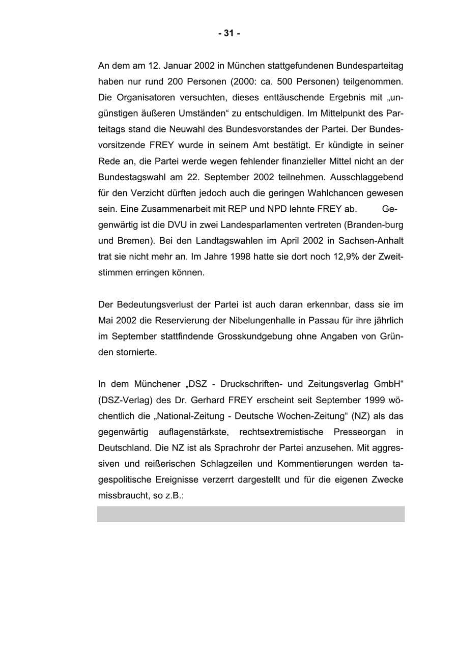 Seite 33 des Verfassungsschutzbericht 2002 Rheinland-Pfalz